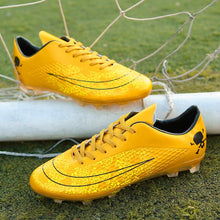 Load image into Gallery viewer, Men's Gold Orange Football Boots