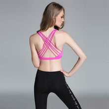 Load image into Gallery viewer, Sports Bra Push Up Women Cross Straps
