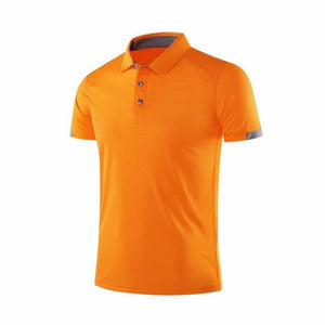 Gym Polo T-Shirt Running Men Quick Dry