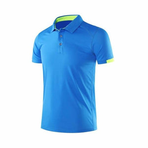 Gym Polo T-Shirt Running Men Quick Dry