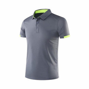 Gym Polo T-Shirt Running Men Quick Dry