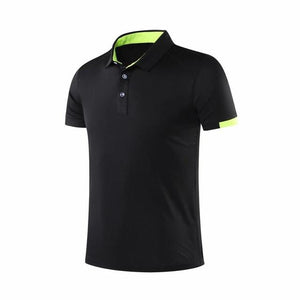 Gym Polo T-Shirt Running Men Quick Dry