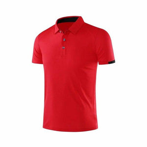 Gym Polo T-Shirt Running Men Quick Dry