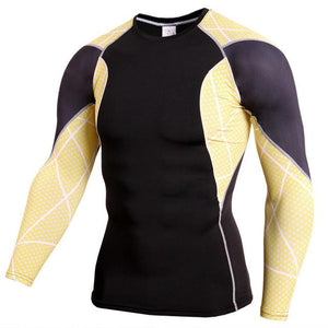 Mens Compression Long Sleeves Shirts Bodybuilding