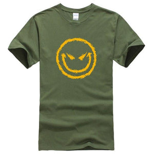 Lasting Charm Men's Sports T-shirt Evil Smiley Face