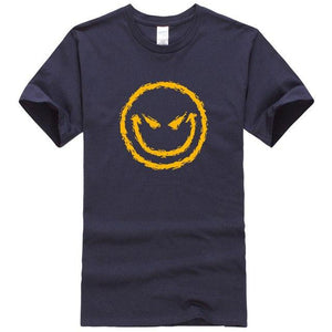 Lasting Charm Men's Sports T-shirt Evil Smiley Face